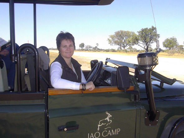 Madelein Norval - on safari at Jao Camp in Botswana